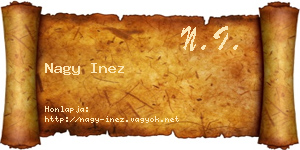 Nagy Inez névjegykártya